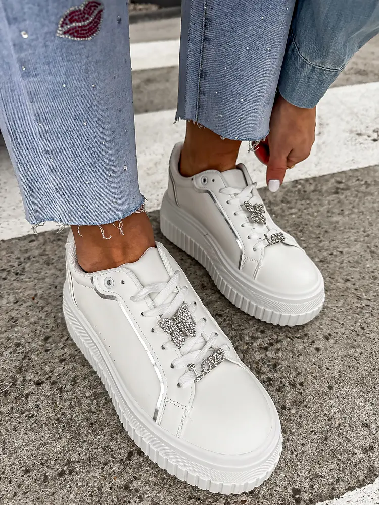 Platformové tenisky zdobené kamienkami ALMETA- - next