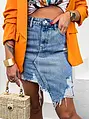 Roztrhaná denim sukňa AVERY
