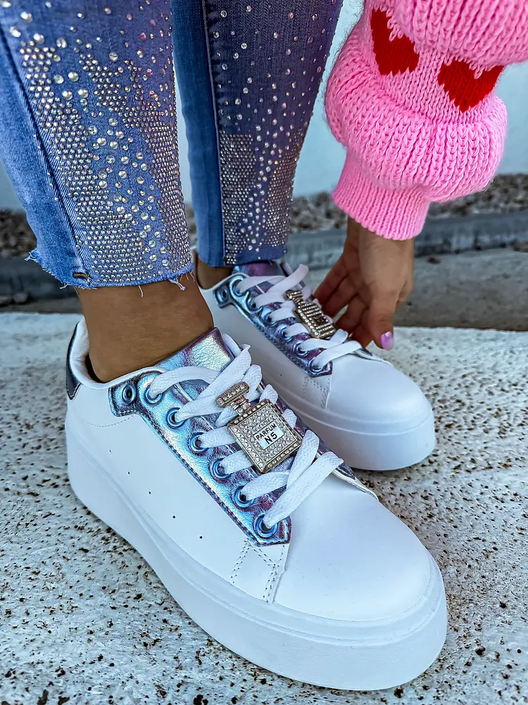 Dámske tenisky so striebornou ozdobou YASMINE- - next