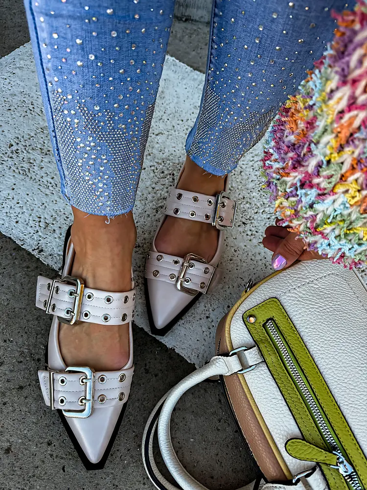 Sandále so striebornými ozdobami GEMINI+ - next