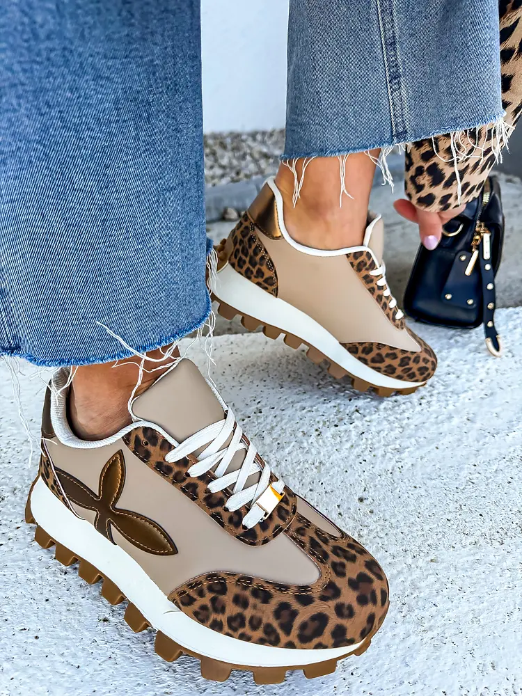 Dámske tenisky so zlatým doplnkom JILIAN - next