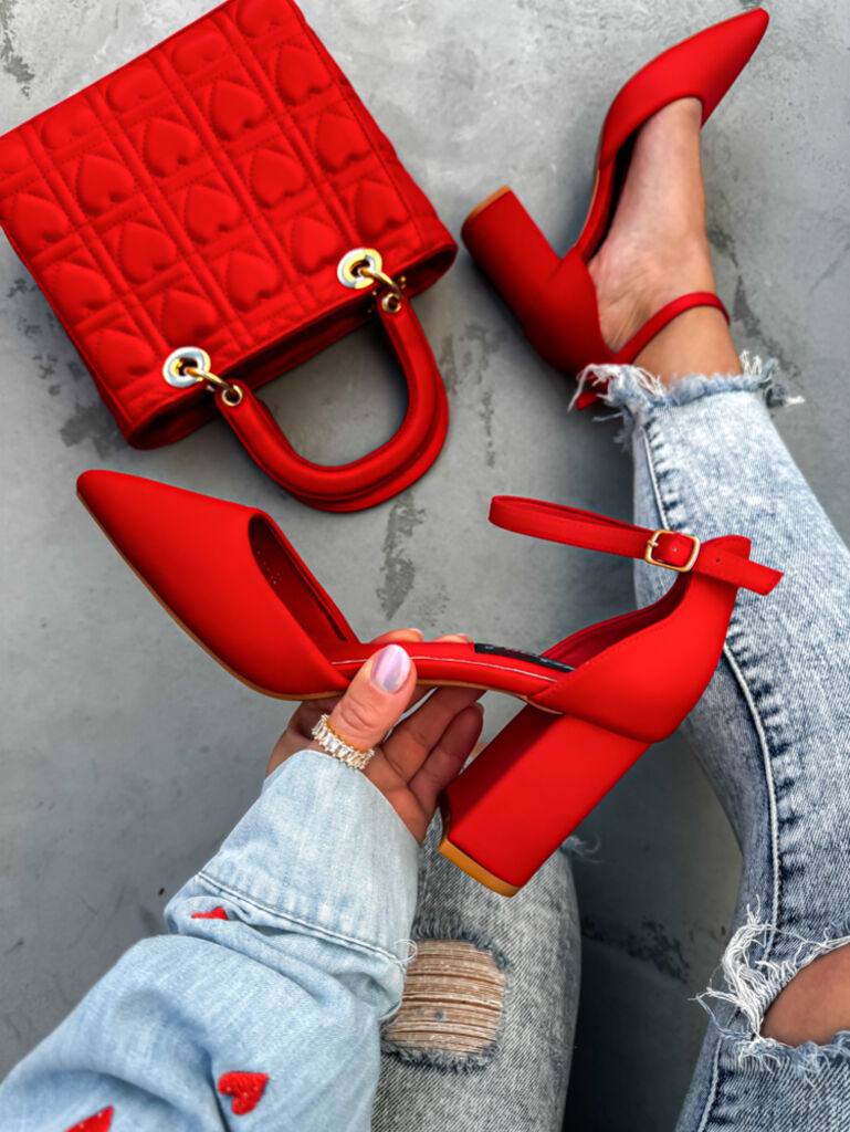 Červené sandále SAMANTHA