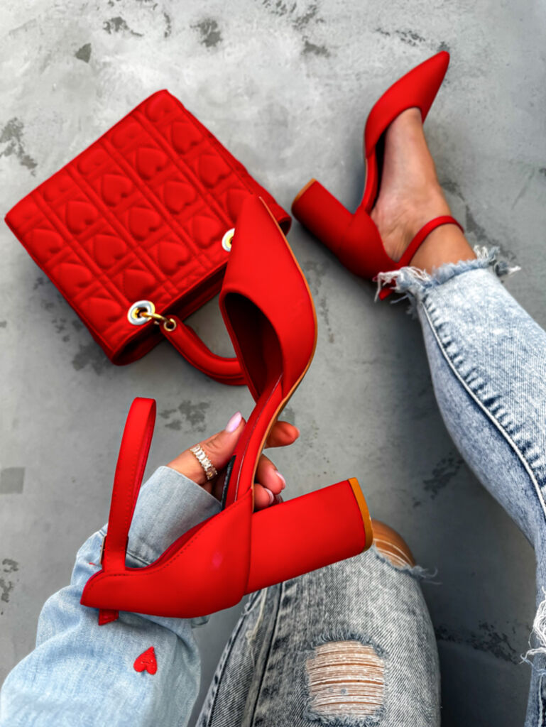 Červené sandále SAMANTHA - next