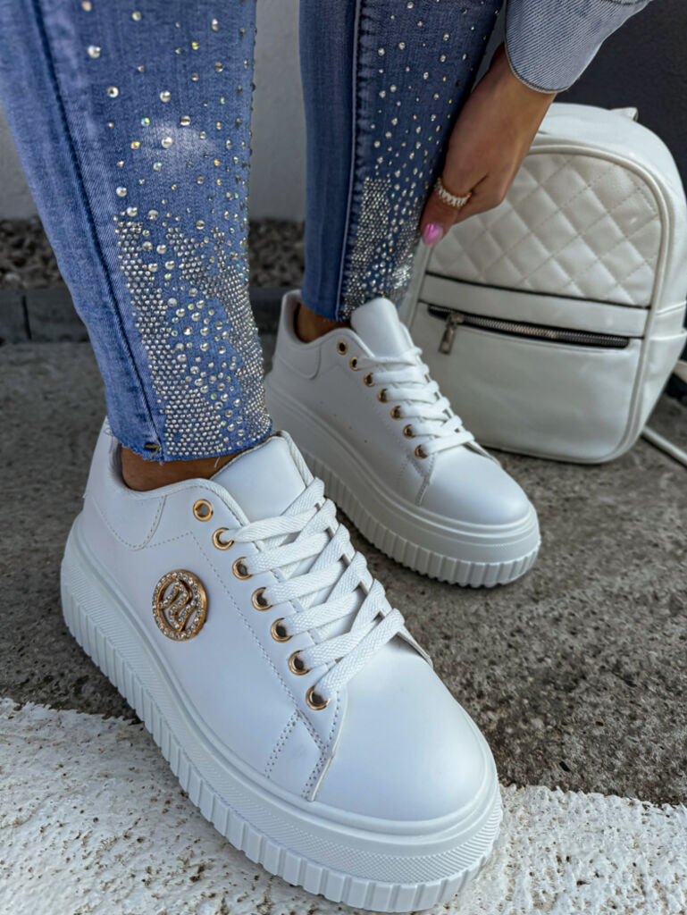 Platformové tenisky so zlatými detailmi AGATHA - next