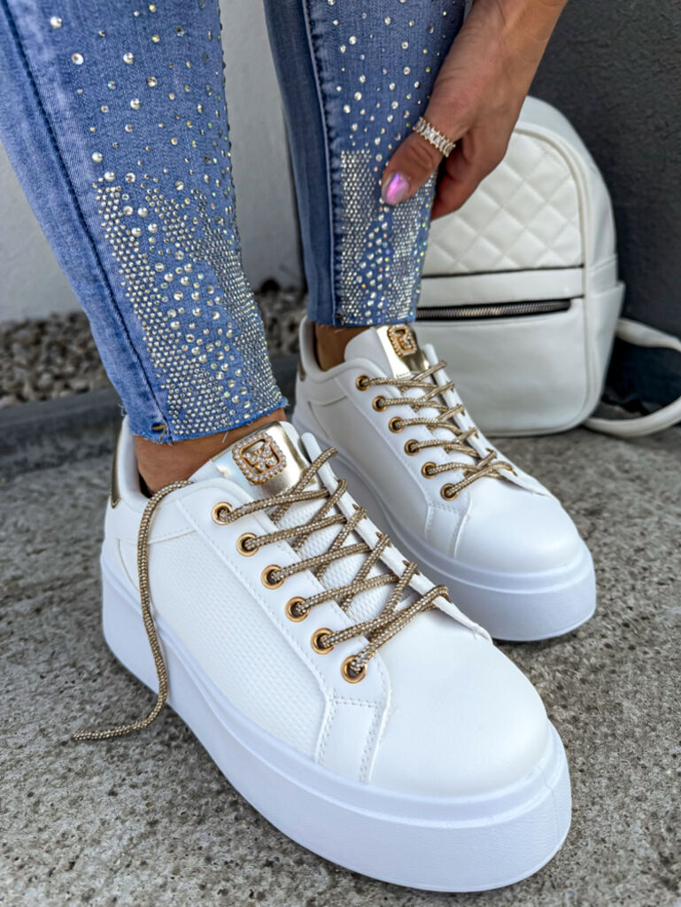 Platformové tenisky zdobené kamienkami VALERIE