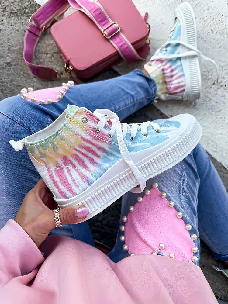 Pestrofarebné členkové tenisky RAINBOW