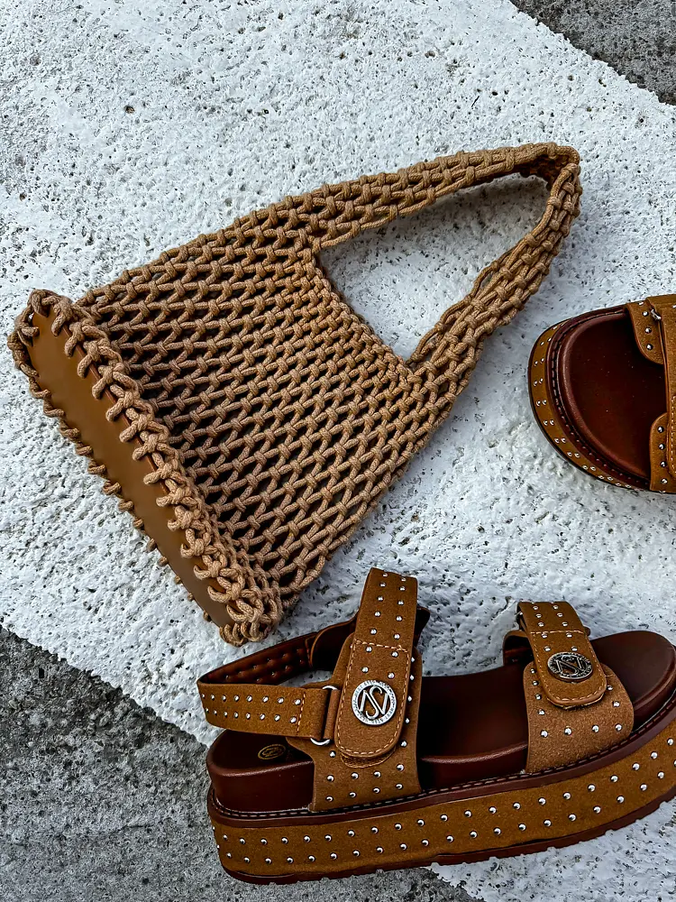 Hnedá makramé kabelka ALEISHA- - next