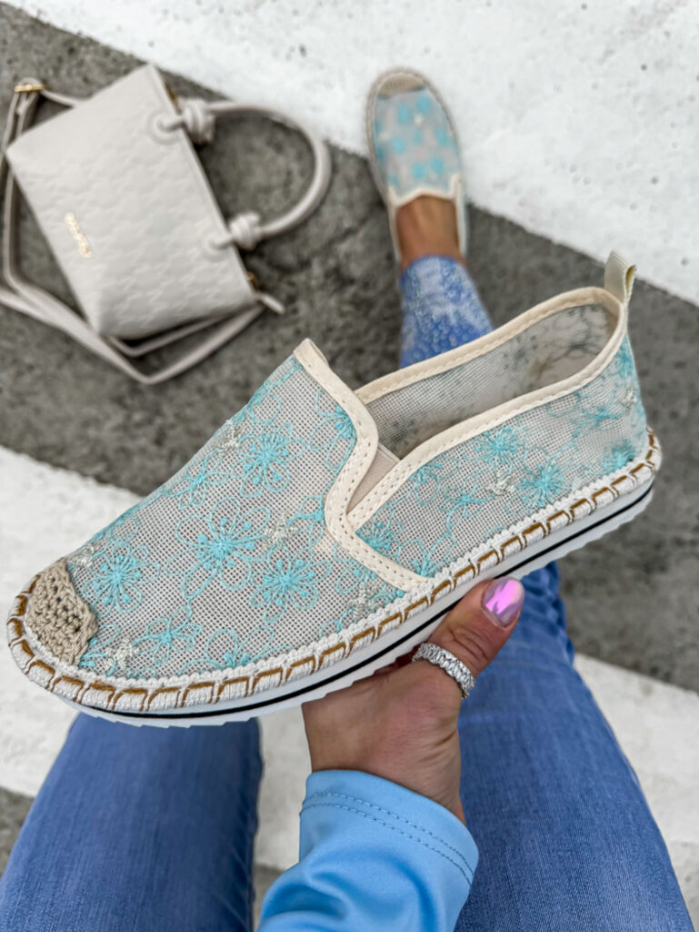 Vyšívané sieťované espadrilky VIVITA