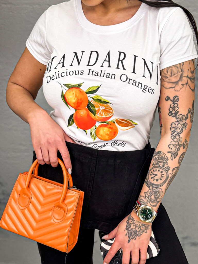 Biele tričko s potlačou ANASTASIA