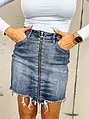 Denim sukňa na zips DENISA