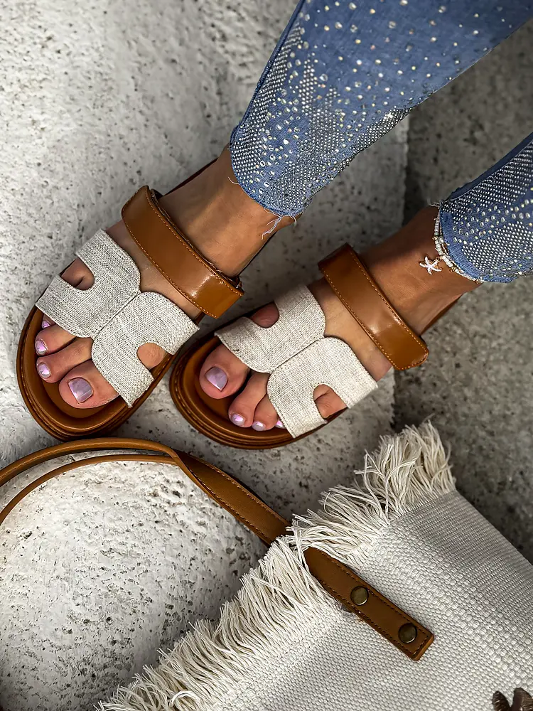 Béžové dámske šľapky NEPTUNE- - next