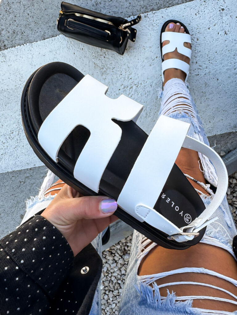 Biele dámske sandále EVONA - next