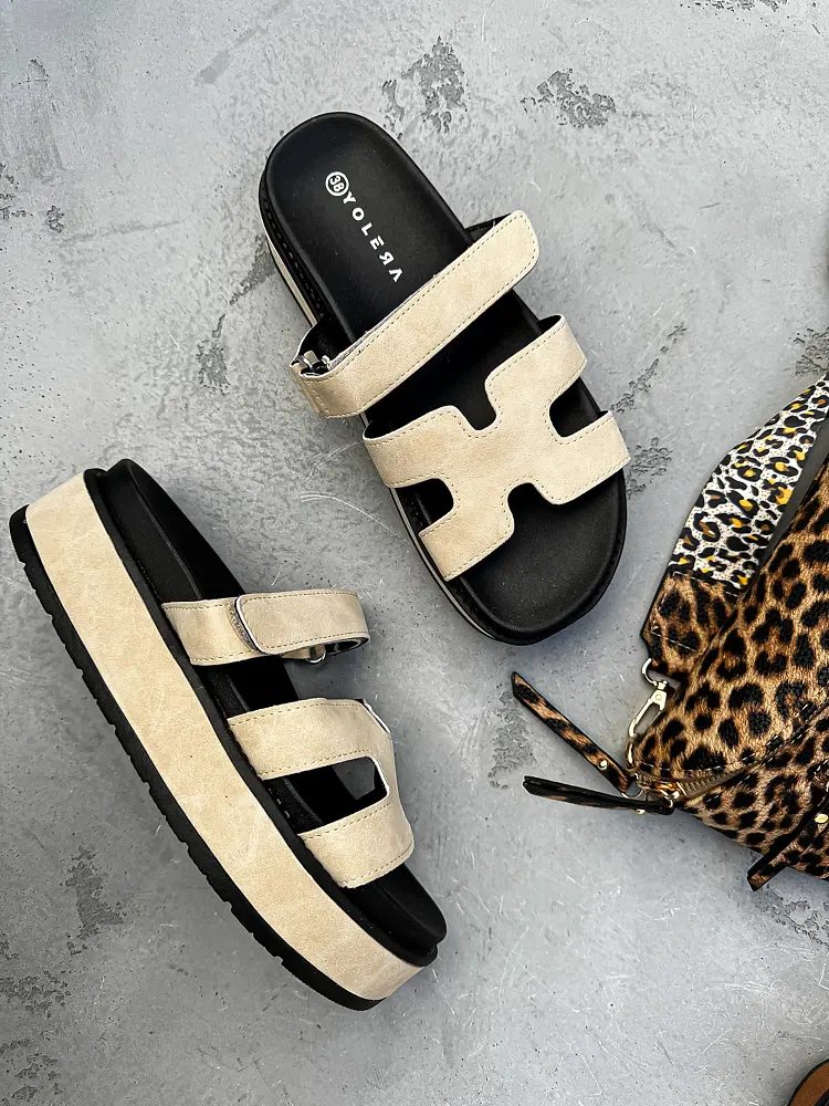 Béžové dámske šľapky EDITA- - next