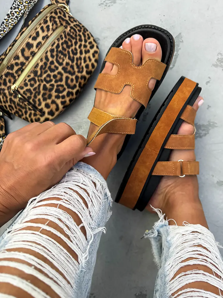 Hnedé dámske šľapky EDITA- - next