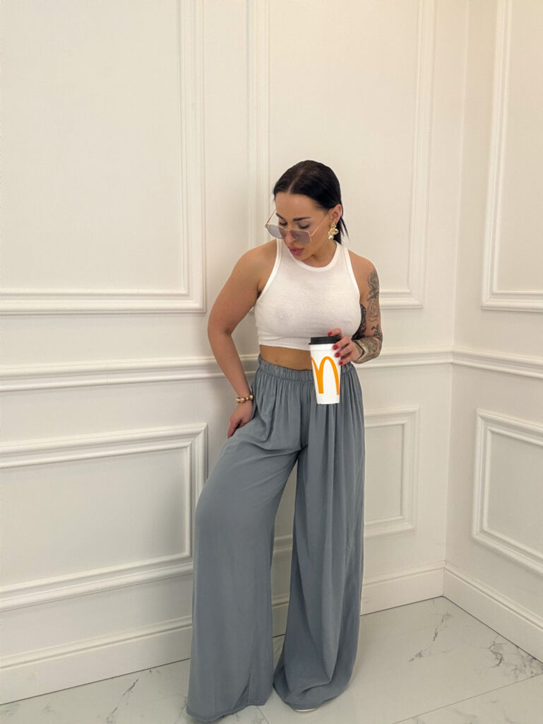 Palazzo nohavice s gumeným pásom NOWUM