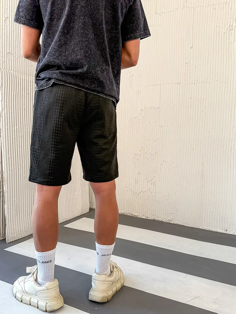 Teplákové bermudy s gumeným pásom - next