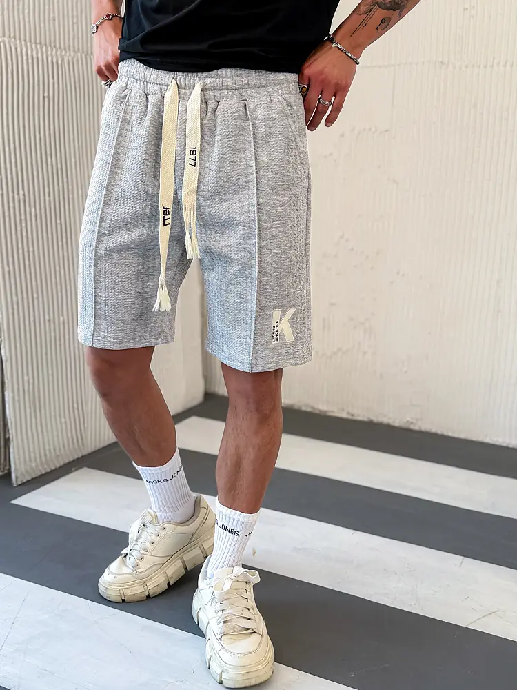 Teplákové bermudy s gumeným pásom