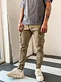 Pánske cargo nohavice s gumeným pásom