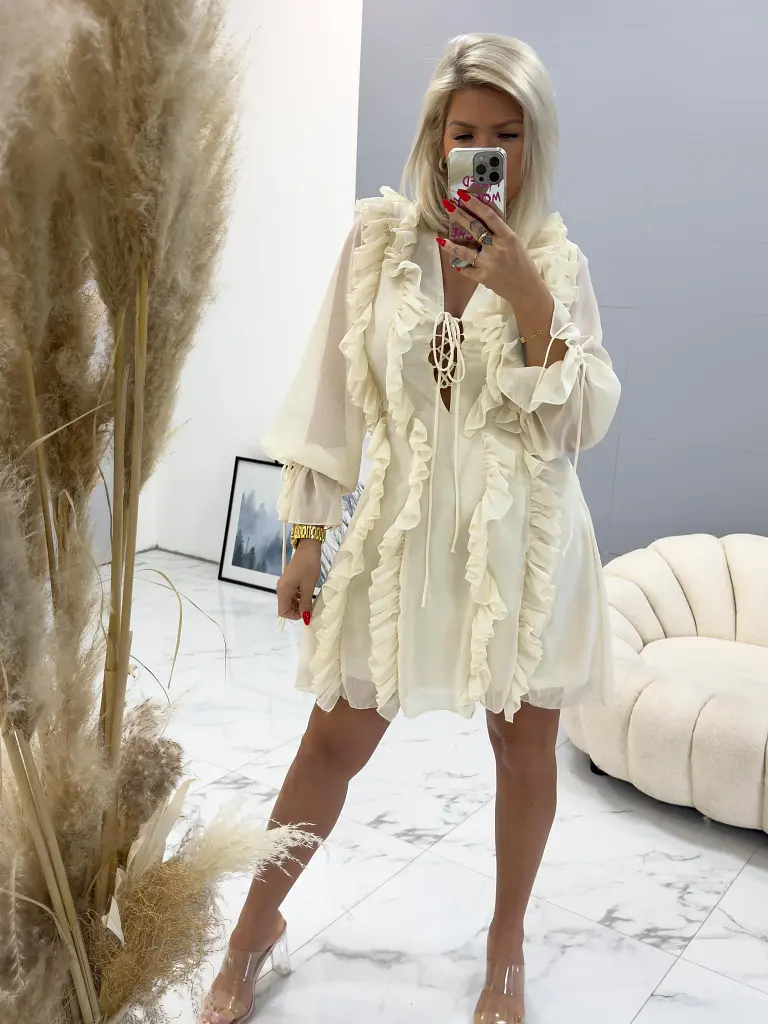 Maslové šifónové šaty YESSAMIA - next