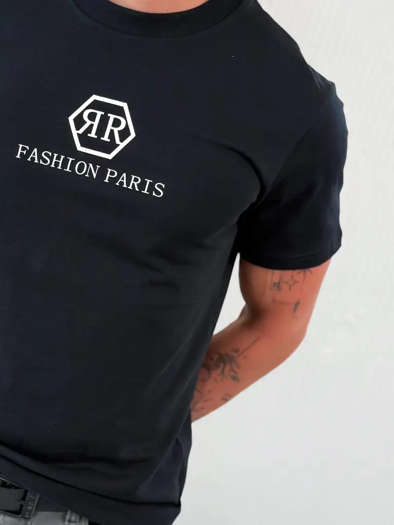 Čierne pánske tričko s potlačou - next