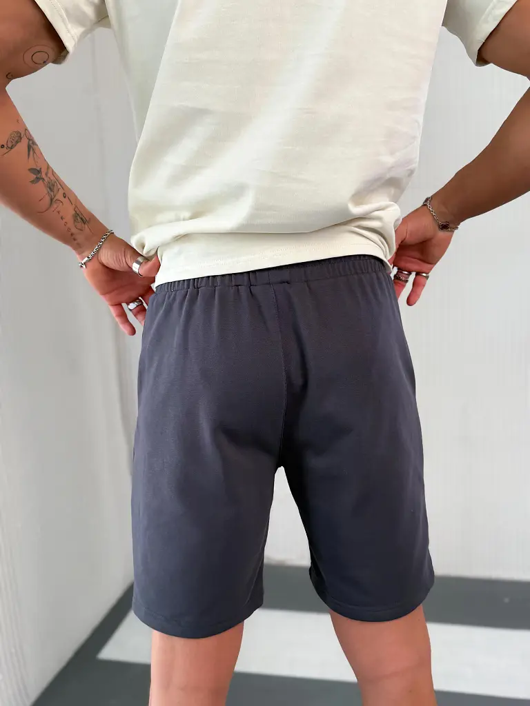 Teplákové bermudy s gumeným pásom - next