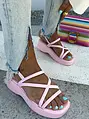 Baby pink platformové sandále ERIKA