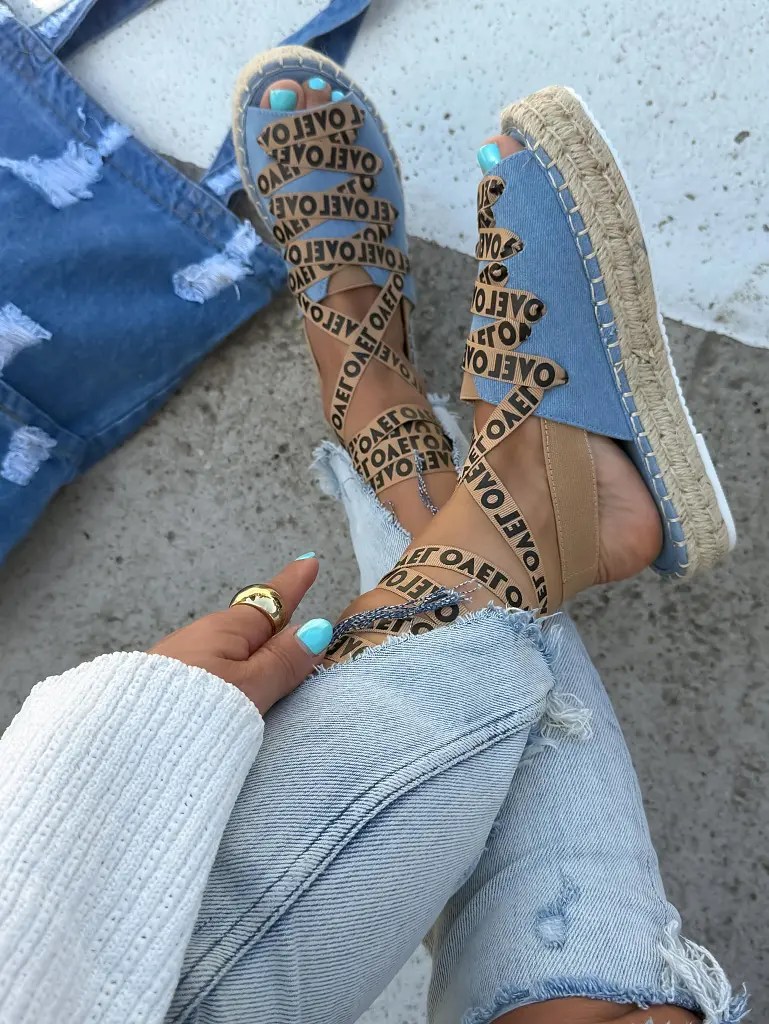 Dámske sandále na viazanie NOWA- - next