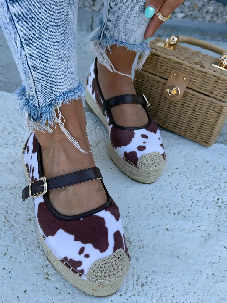 Vzorované sandále v štýle espadrille MAPIYA