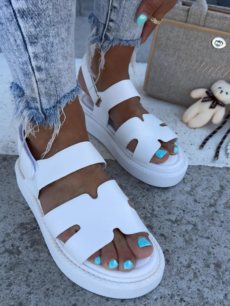 Biele dámske sandále MORENA- - next