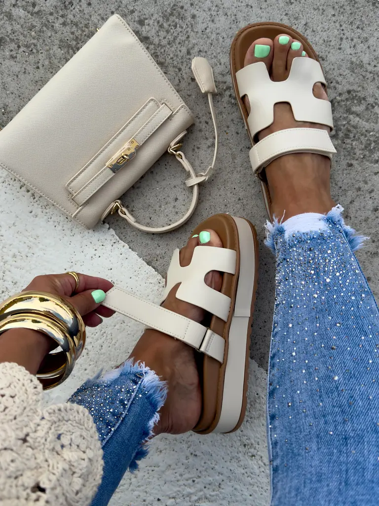 Béžové dámske šľapky JOURNEY