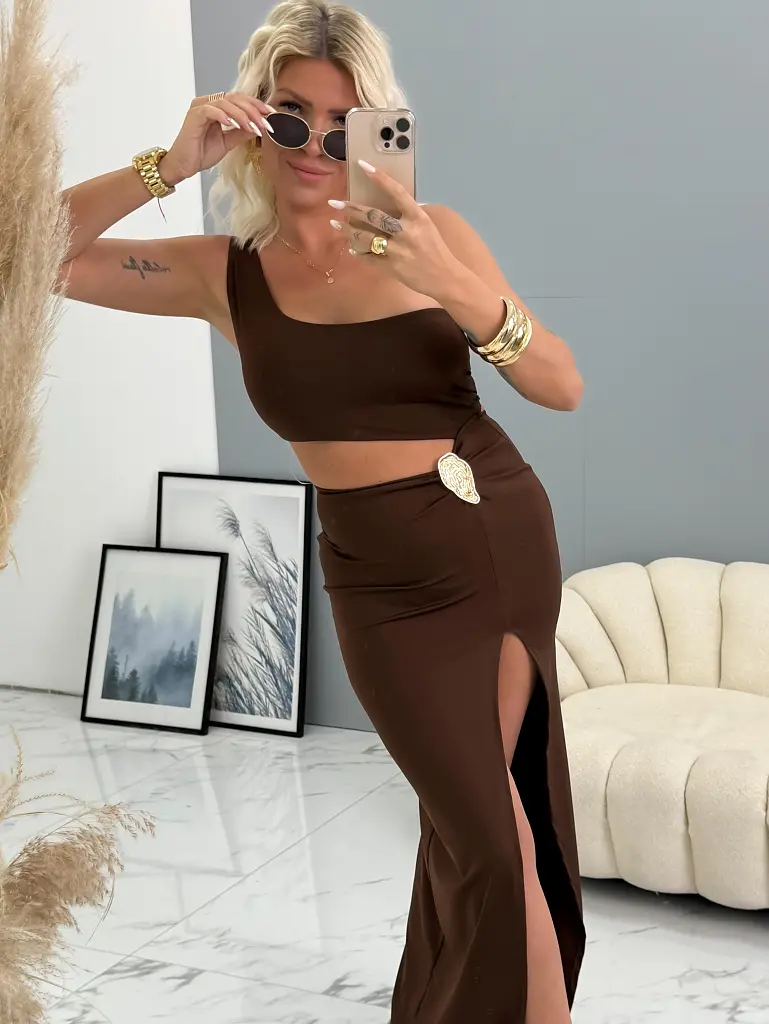 Dlhé šaty s predným rozparkom KESIA - next