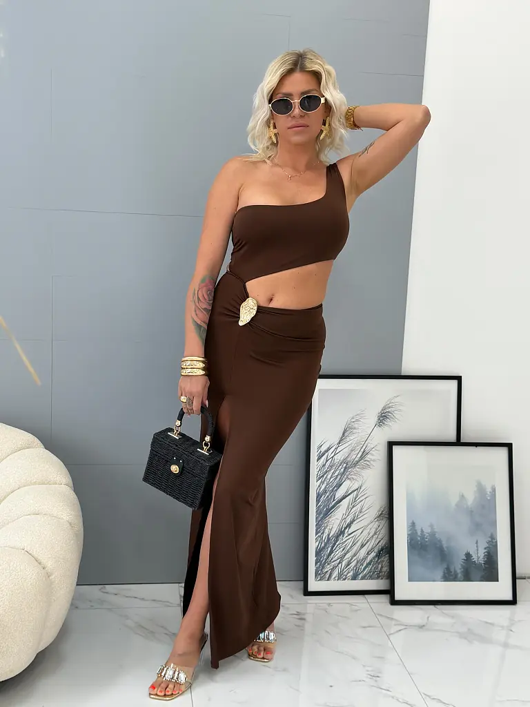 Dlhé šaty s predným rozparkom KESIA