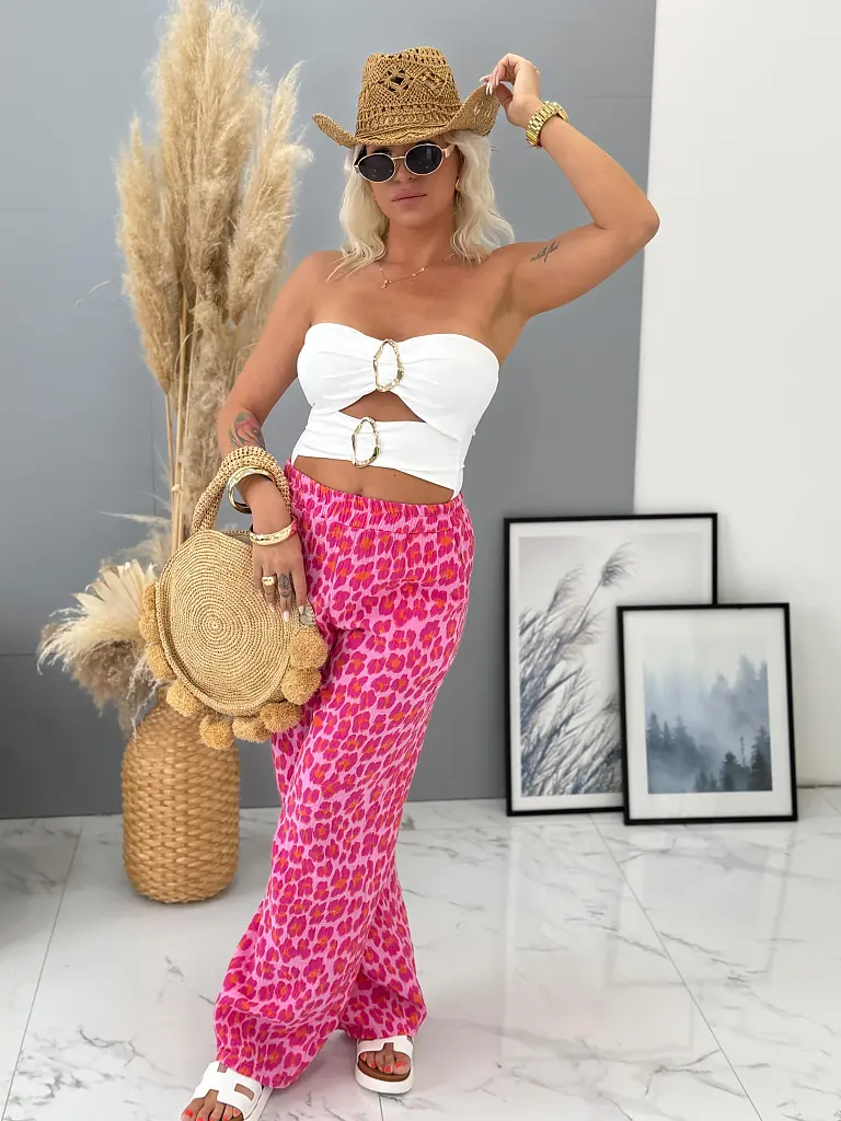 Mušelínové nohavice s gumeným pásom MEREN