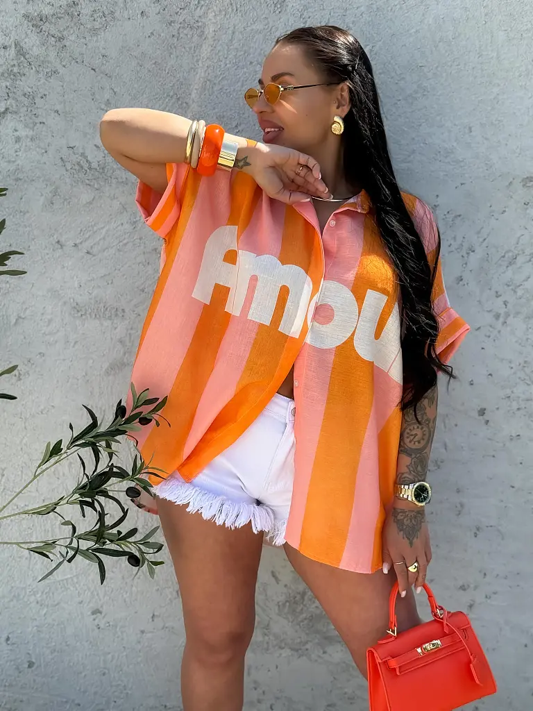 Asymetrická ľanová košeľa FARMA