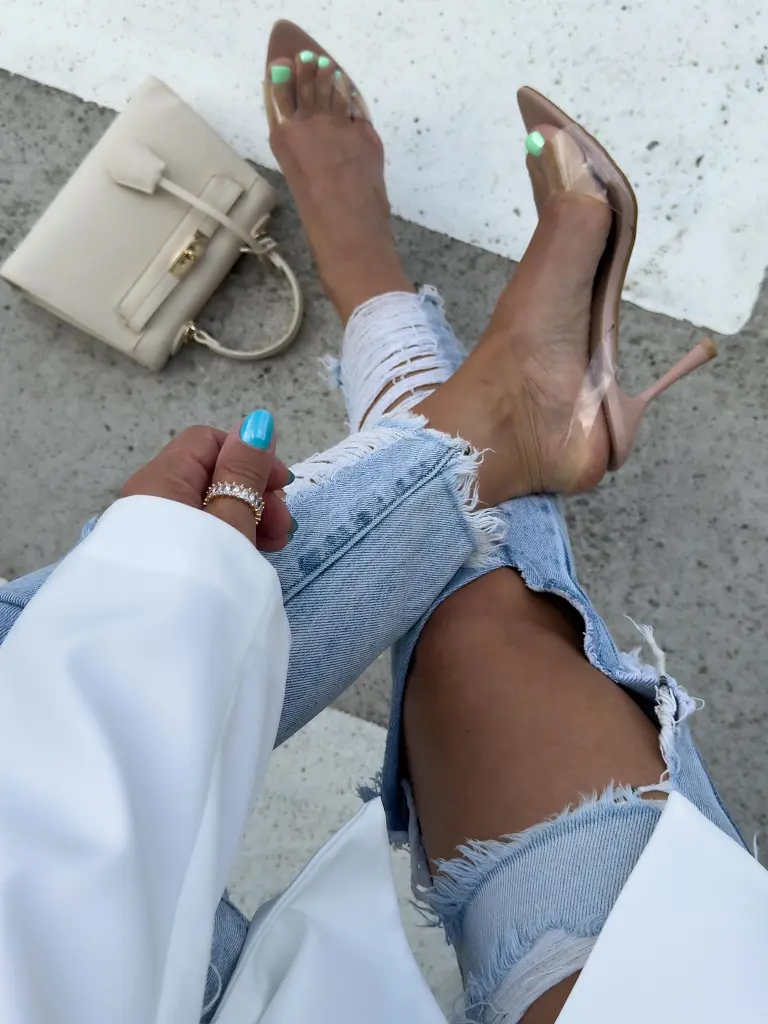 Transparentné sandále NOREL-