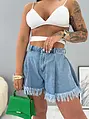 Modré denim šortky BLANCA