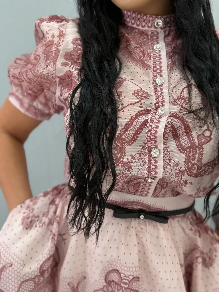 Vzorovaný dámsky komplet s opaskami ZINA - next