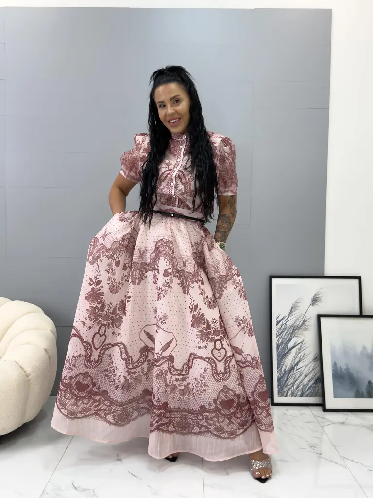 Vzorovaný dámsky komplet s opaskami ZINA