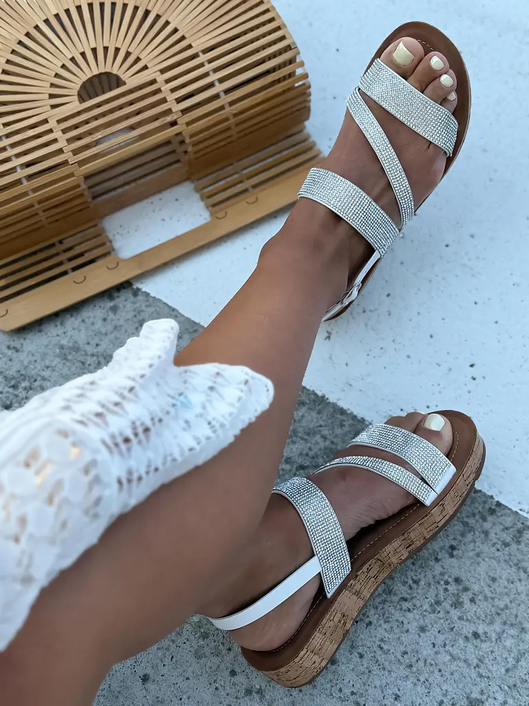 Platformové sandále zdobené kamienkami DEBORAH