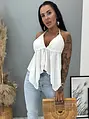 Biely top s vypchávkami MAREN