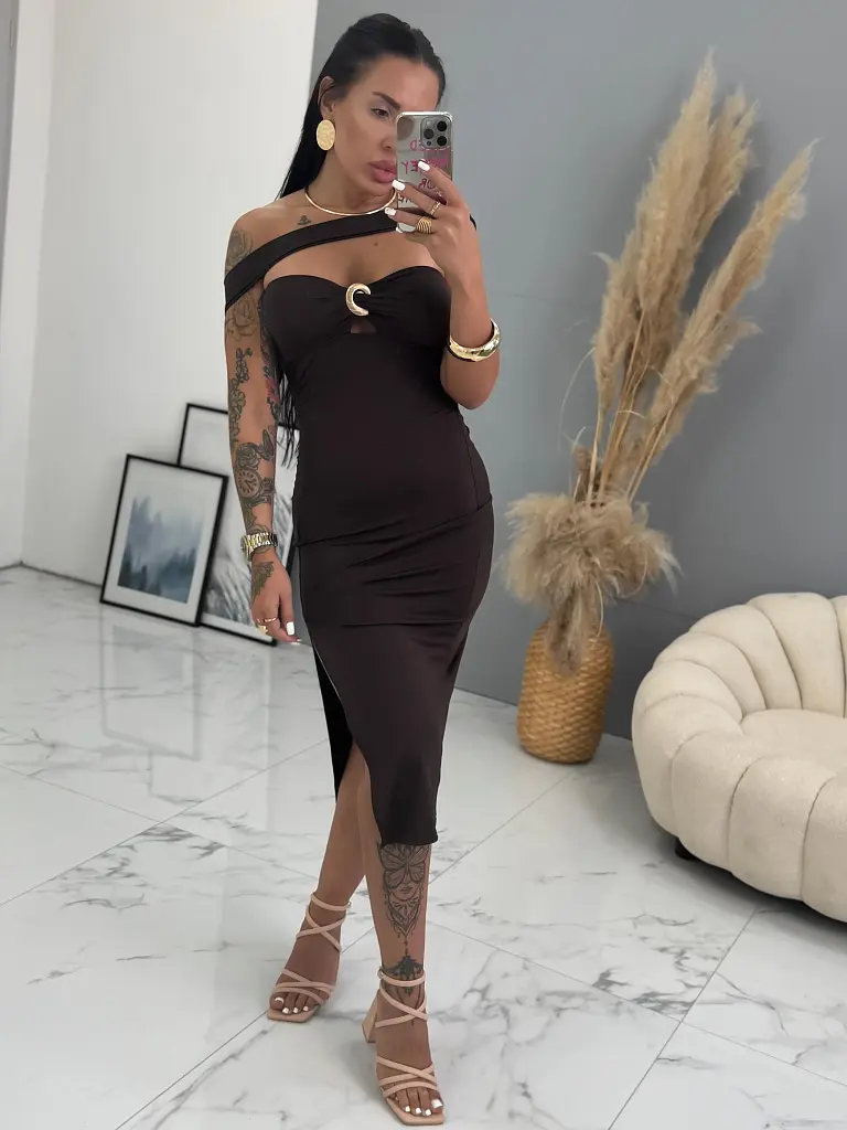 Midi šaty s predným rozparkom HOLLIE - next