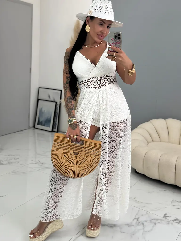 Čipkovaný overal na ramienka JOYCE