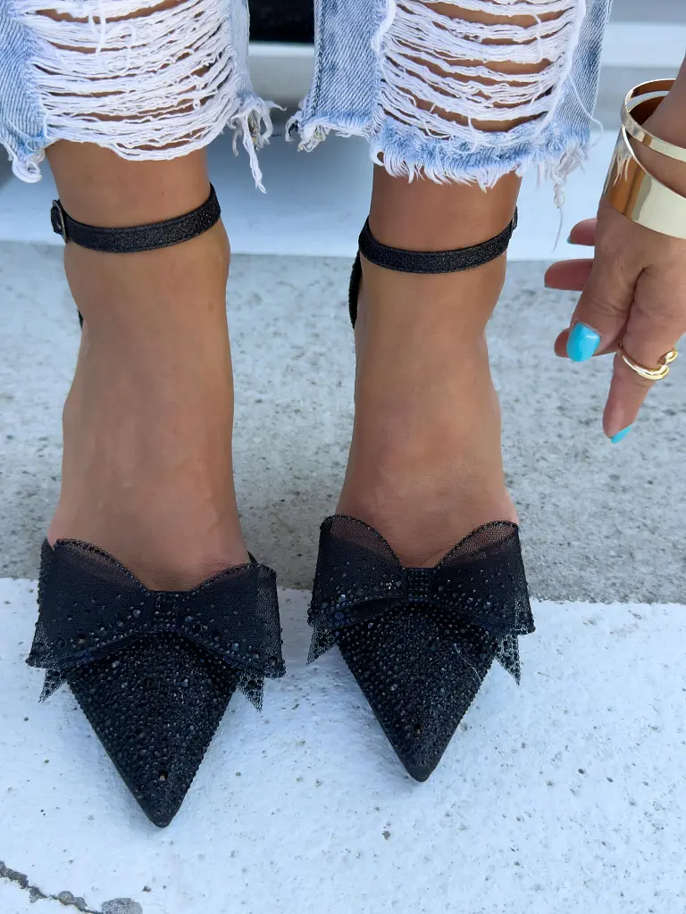 Lodičky s mašľou zdobené kamienkami LIBERTY - next