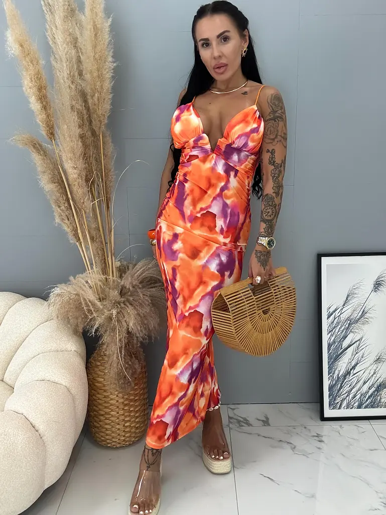 Šaty s tenkými ramienkami a odhaleným chrbtom DENISE