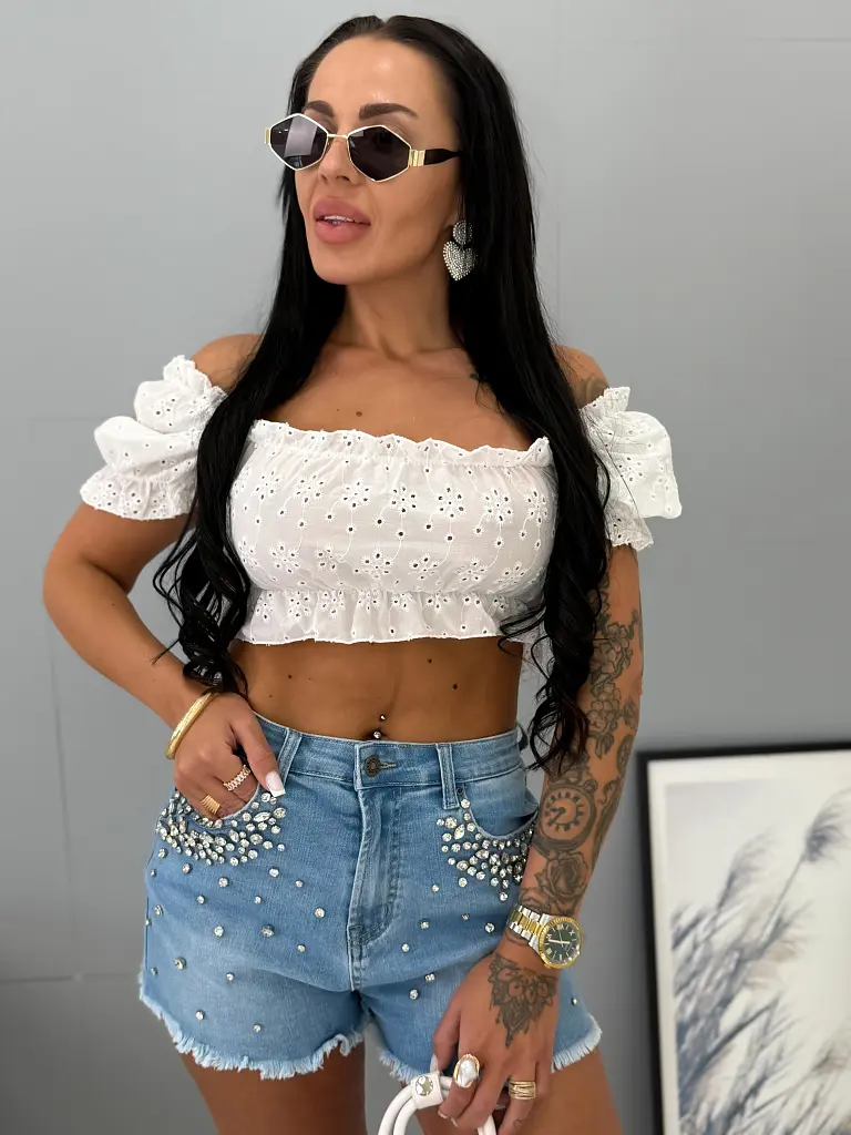 Biely madeira crop-top CESILIE - next