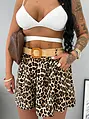 Leopardie šortky s opaskom ANDREA