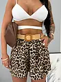 Leopardie šortky s opaskom ANDREA