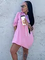 Ružové mikinové šaty IZABELLA