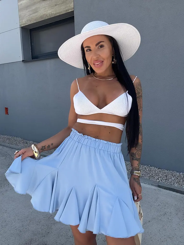 Riasená sukňa s gumeným pásom MOANA - next