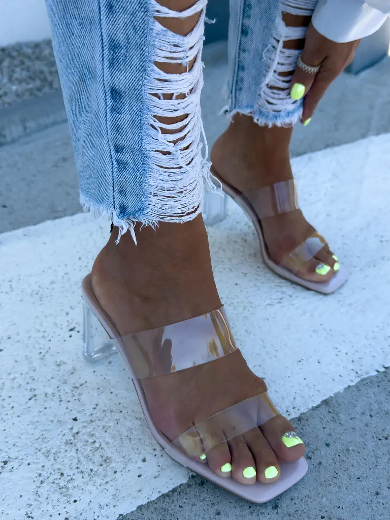 Transparentné sandále LORITA- - next